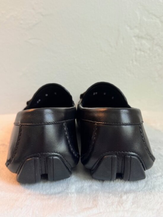 Ferragamo Newton Men’s Black Gancini Driving Loafers Size 8E main image 5